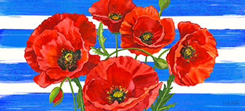 poppies mat