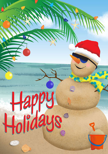 beached snowman