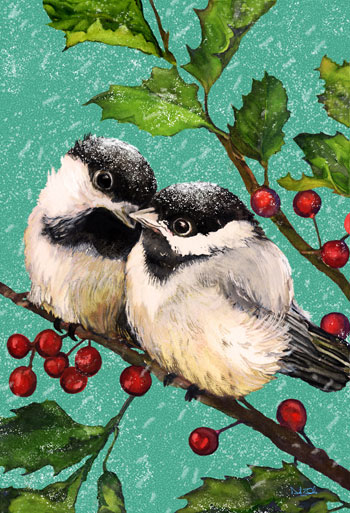 snuggling birds
