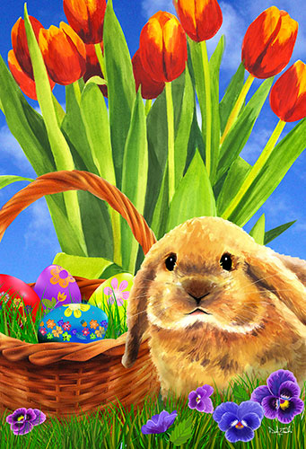 tulips and bunny